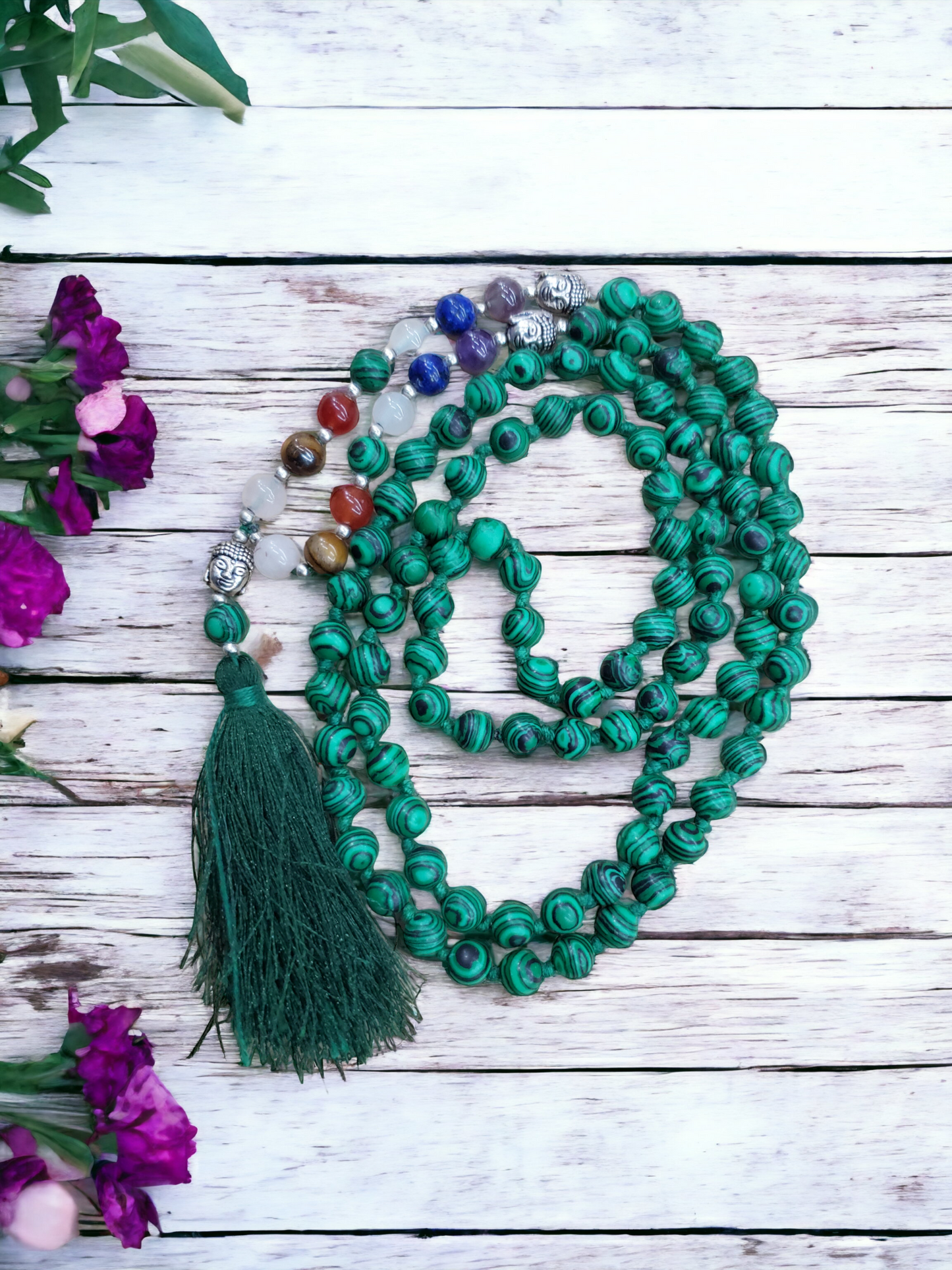 Malachite Mala 108 Beads