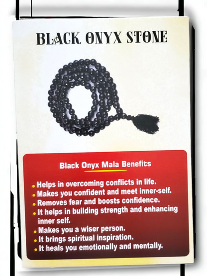 Black Onyx beaded necklace