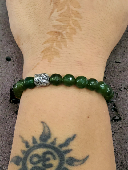 Jade bracelet with amulet