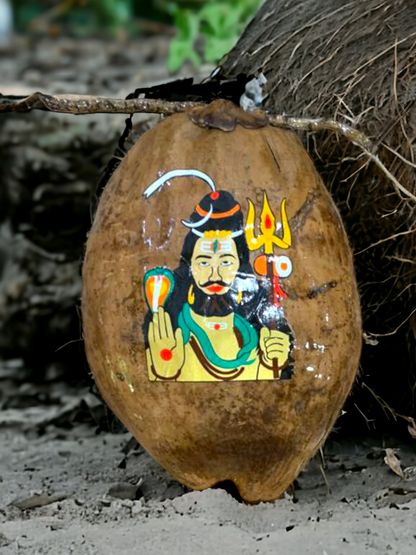 Coconut hanging - Shiva or OM symbol