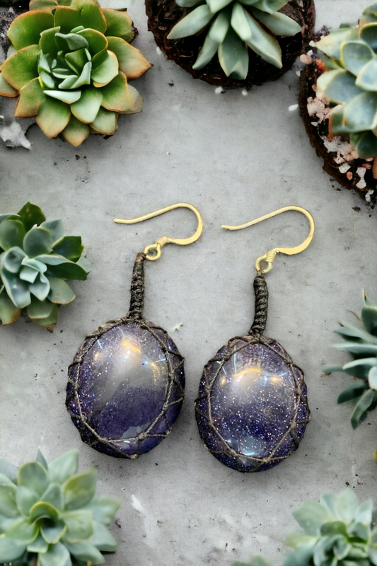 Blue Sunstone Earrings