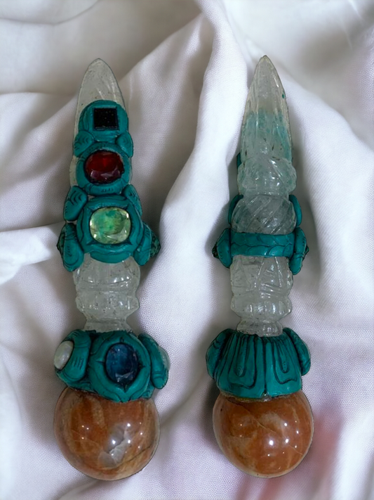 Small Crystal Wands - Fire Water Earth