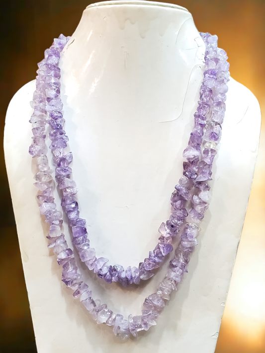 Amethyst HANDMADE necklace - 2 styles