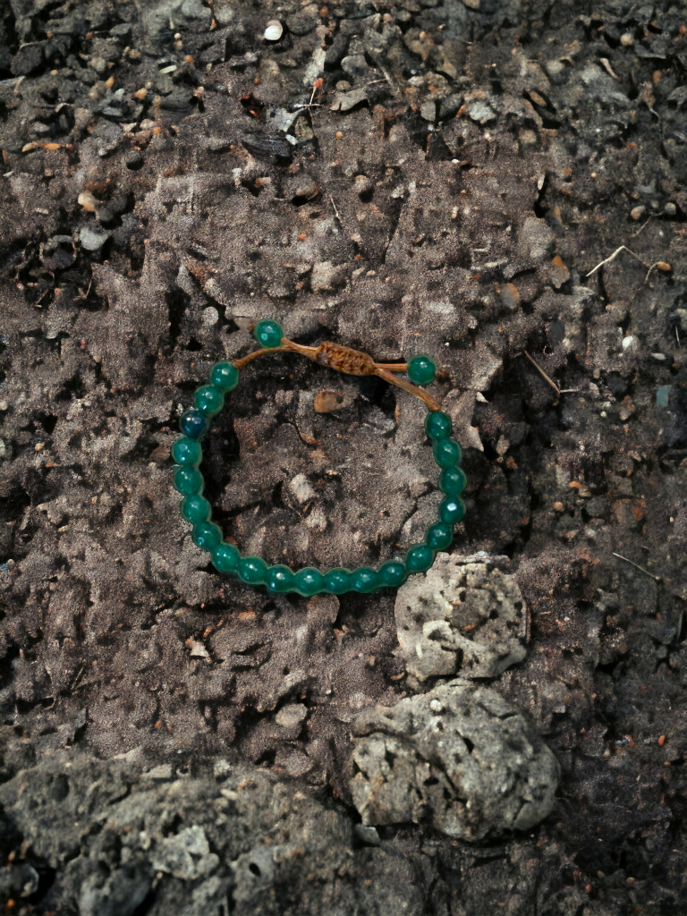 Green Onyx bracelet for little wrists