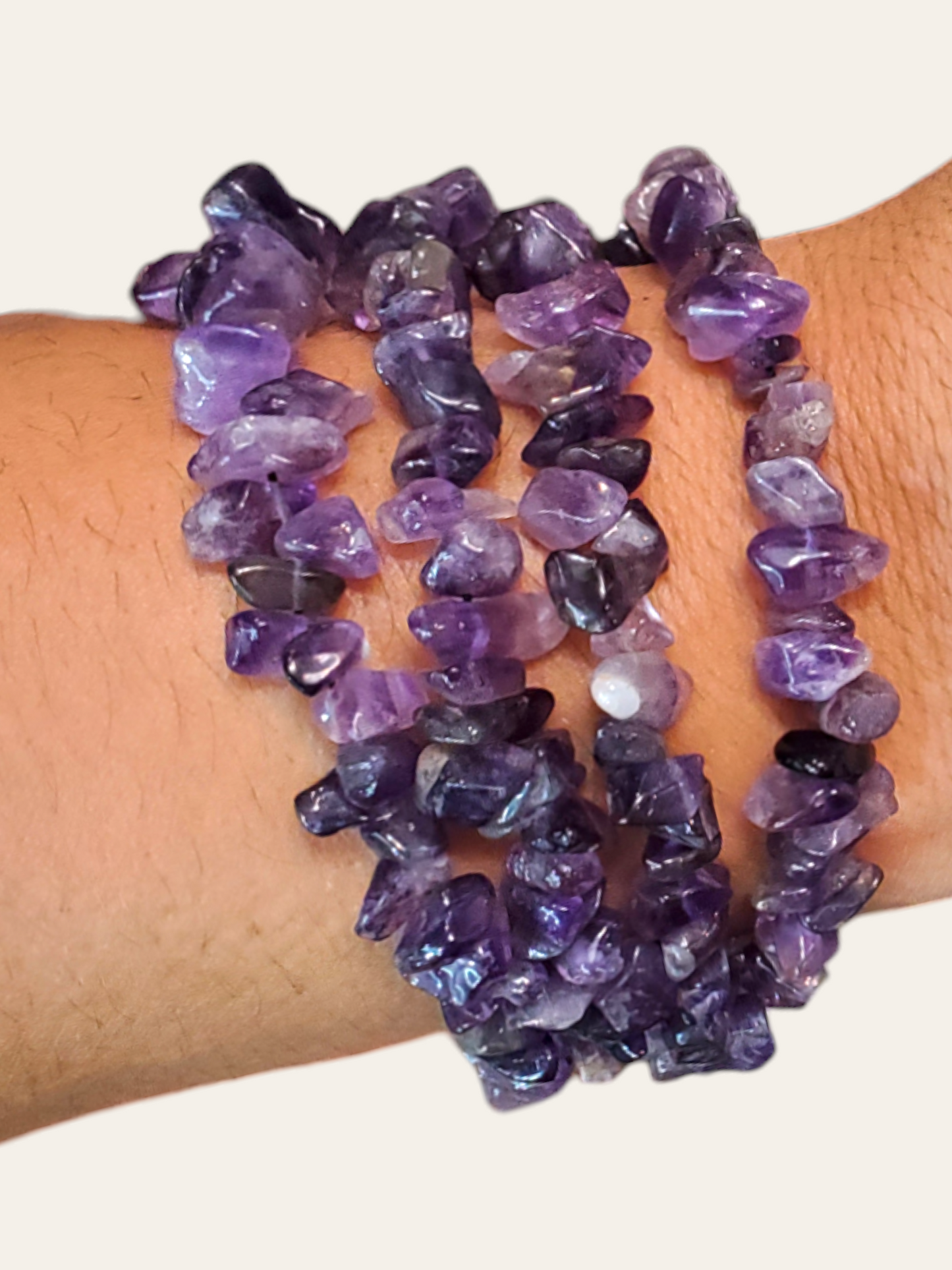 Amethyst Bracelet 4 joined strands