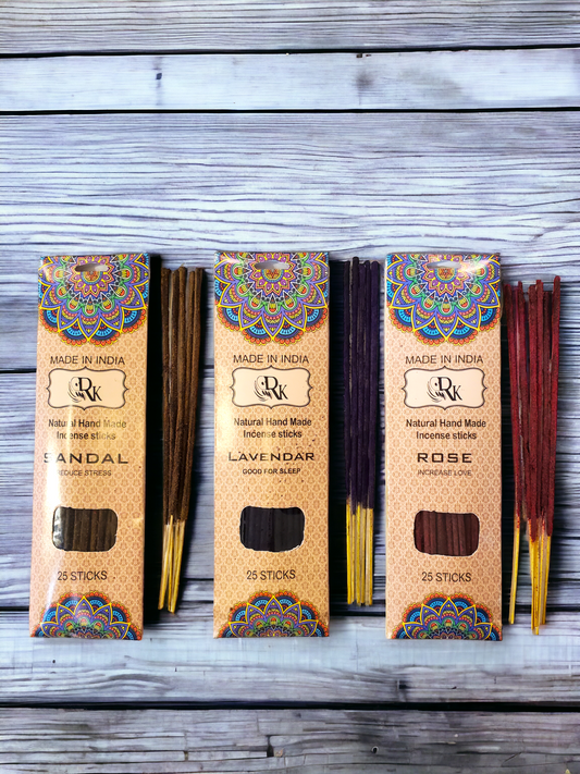 Tri-pack Hand-rolled NATURAL incense toxin-free for Stress
