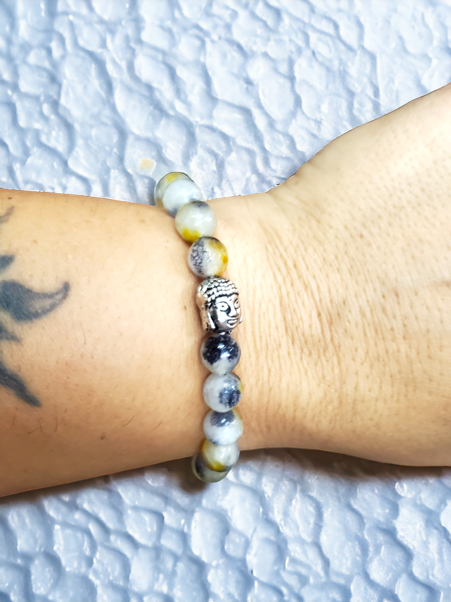 Agate Bracelet with buddha amulet