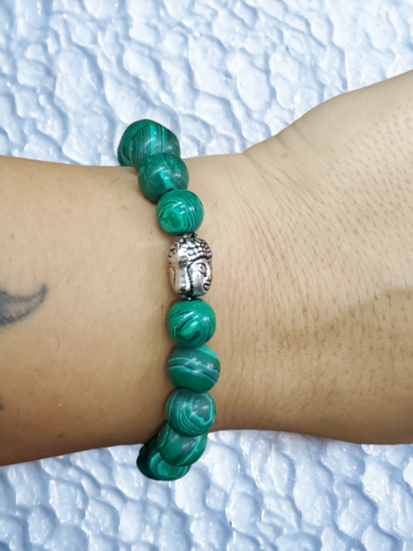 Malachite Bracelet with amulet