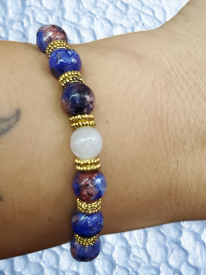 Sodalite with Moonstone Bracelet