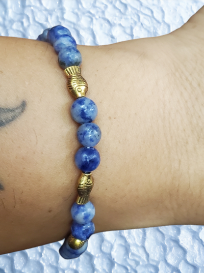 Lapis Lazuli Bracelet with amulets