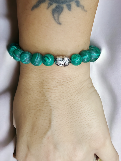 Malachite Bracelet with amulet