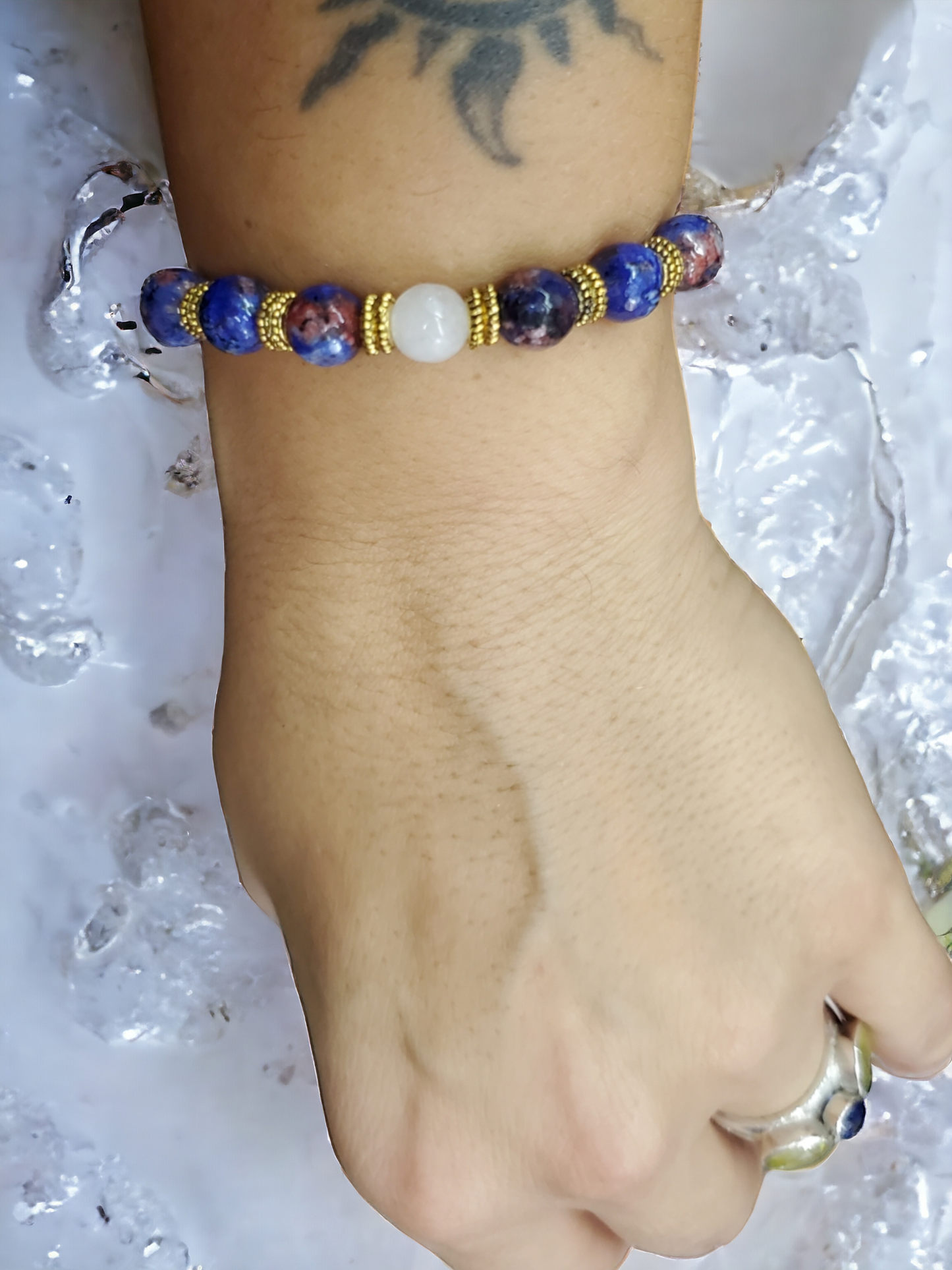 Sodalite with Moonstone Bracelet