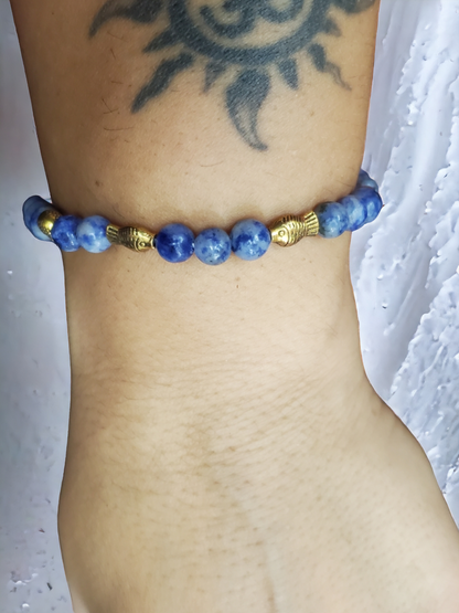 Lapis Lazuli Bracelet with amulets