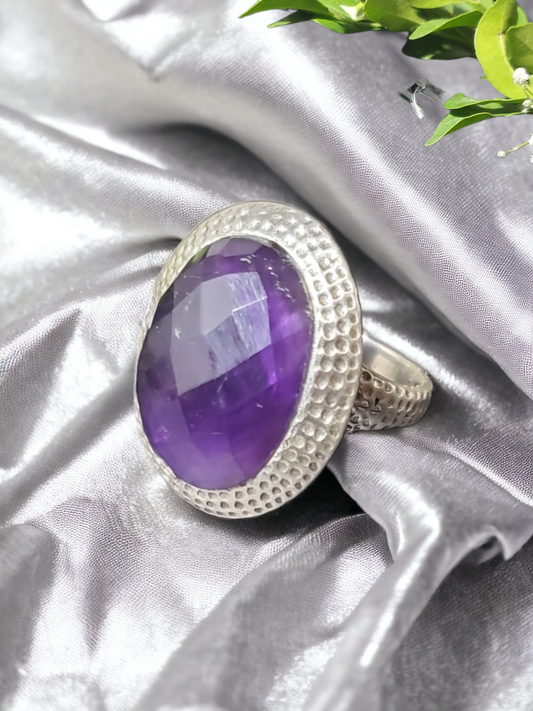 Amethyst Handcrafted ring
