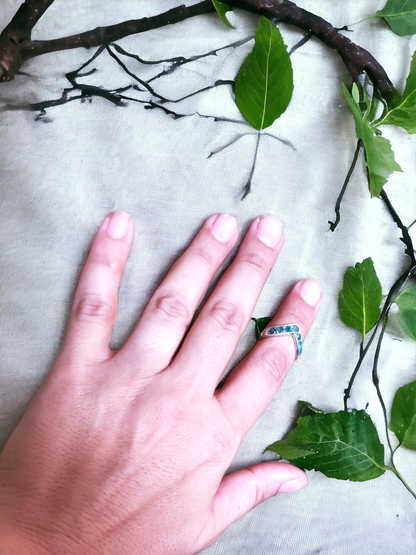 Green quartz ring