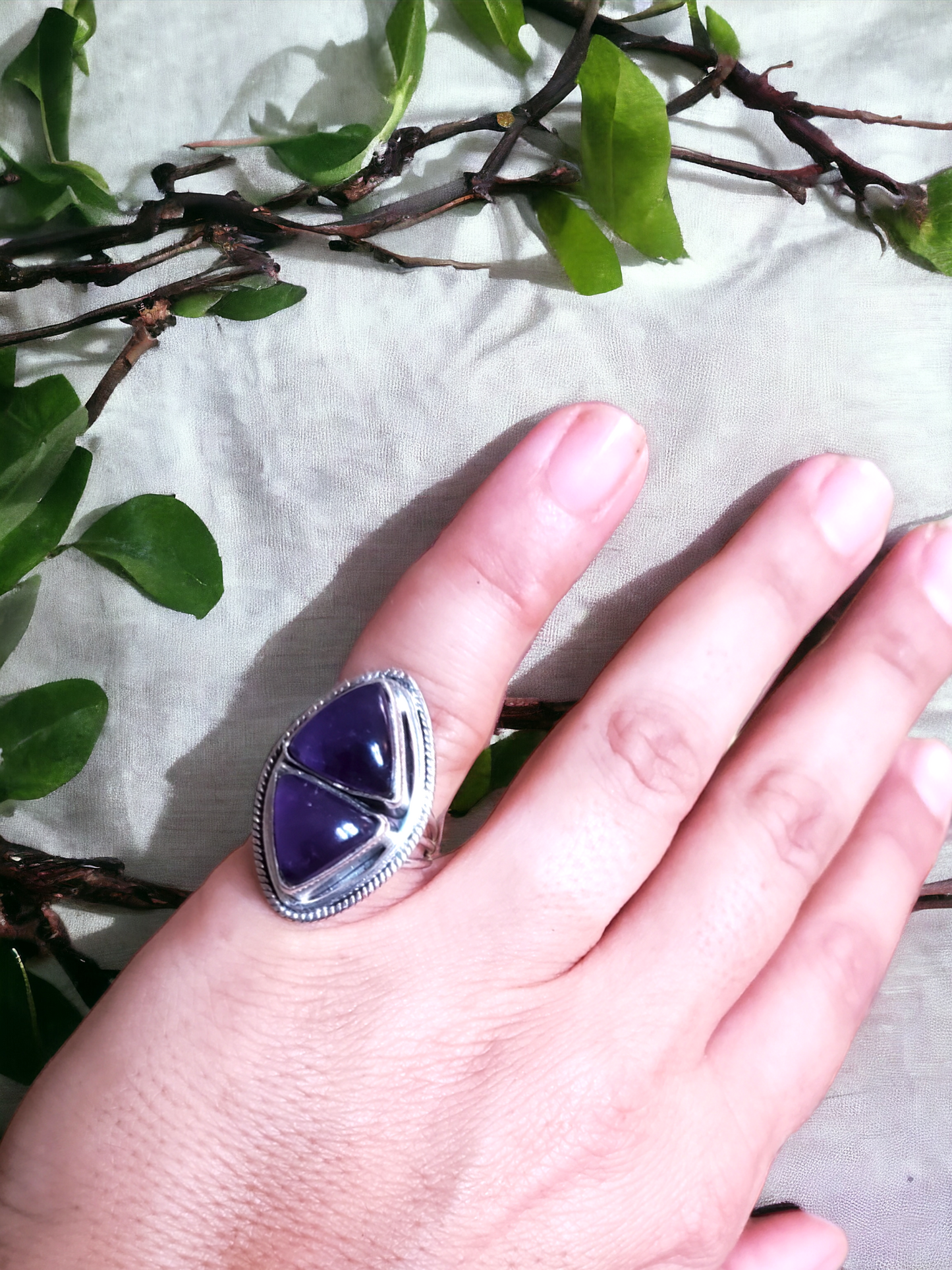 Amethyst Handcrafted Ring