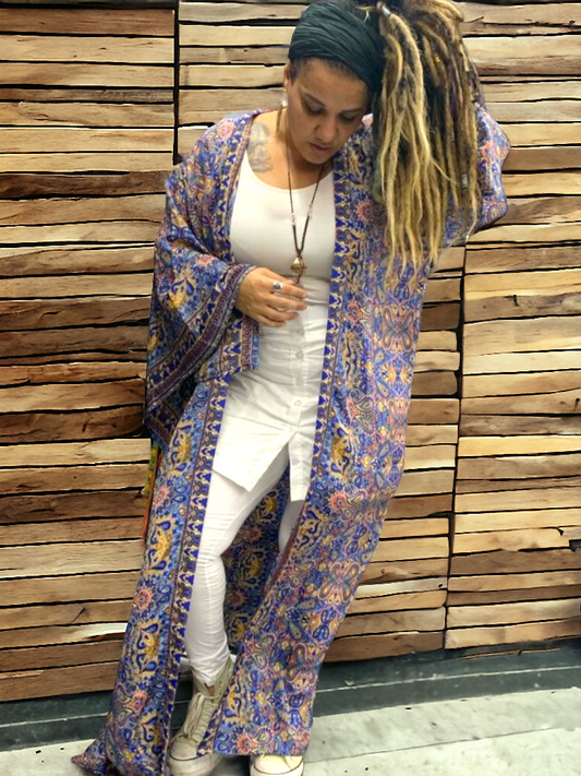 Lilac Kimono Recycled/cruelty-free material