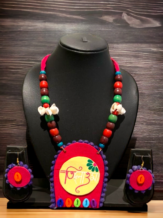 Clay necklace & earrings set