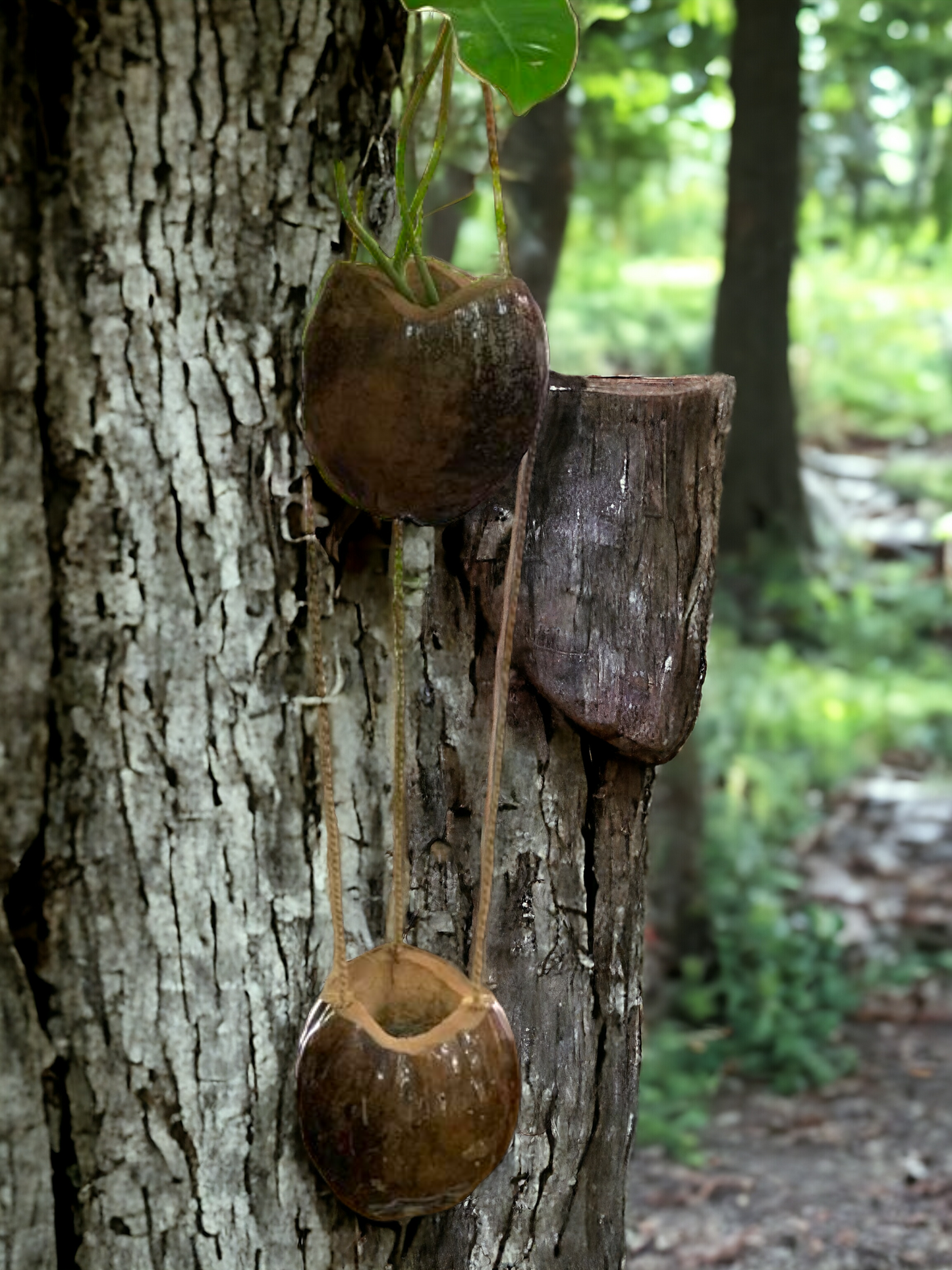 Coconut hanging pots