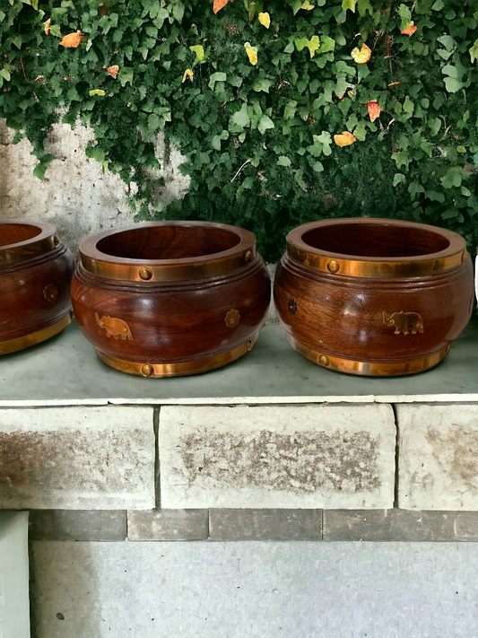 Traditional Asian Rosewood Bowls