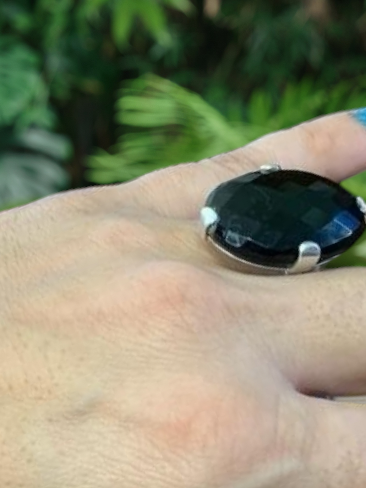 Onyx Sterling silver ring