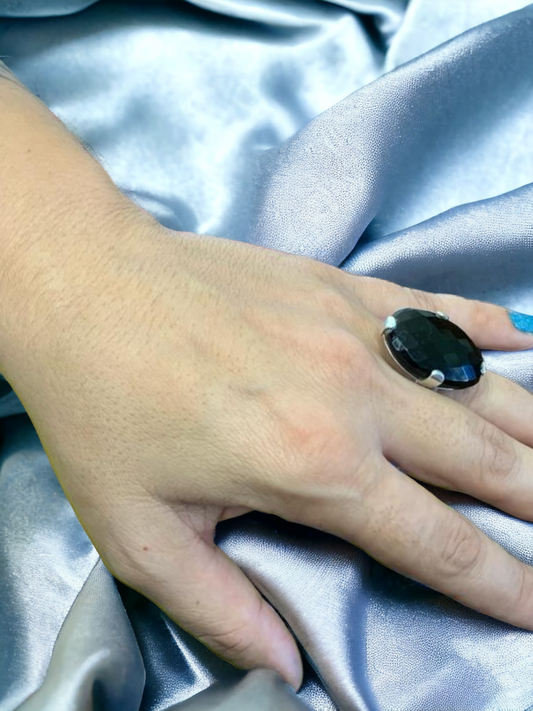 Onyx Sterling silver ring