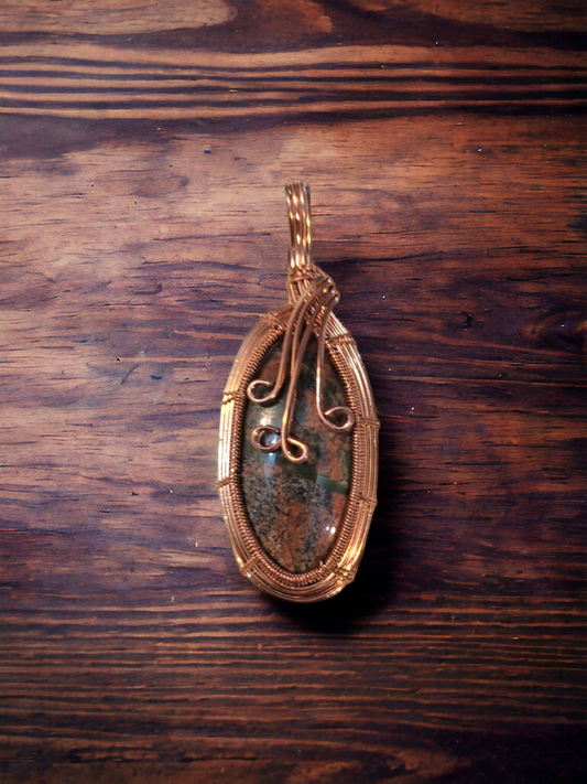 Gemstone Copper pendant
